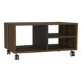 Classic Coffee Table, Three Shelves, Four Casters