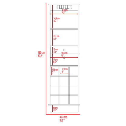 Martini Bar Cabinet, Two Drawers, Twelve Wine Cubbies