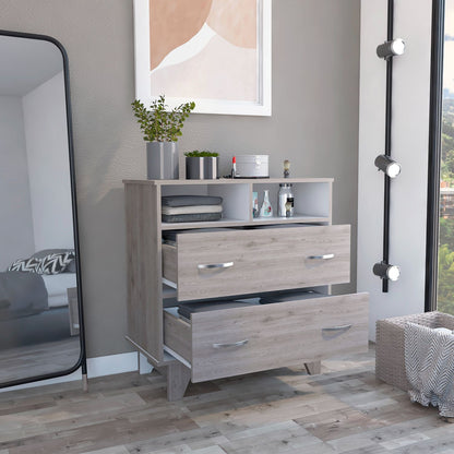 Tuhome Portanova Two Drawer Dresser - Black Engineered Wood Tuhome Portanova Two Drawer Dresser - Black Engineered Wood