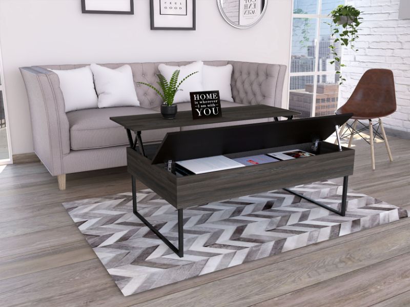 Bianchi Lift Top Coffee Table, Two Legs