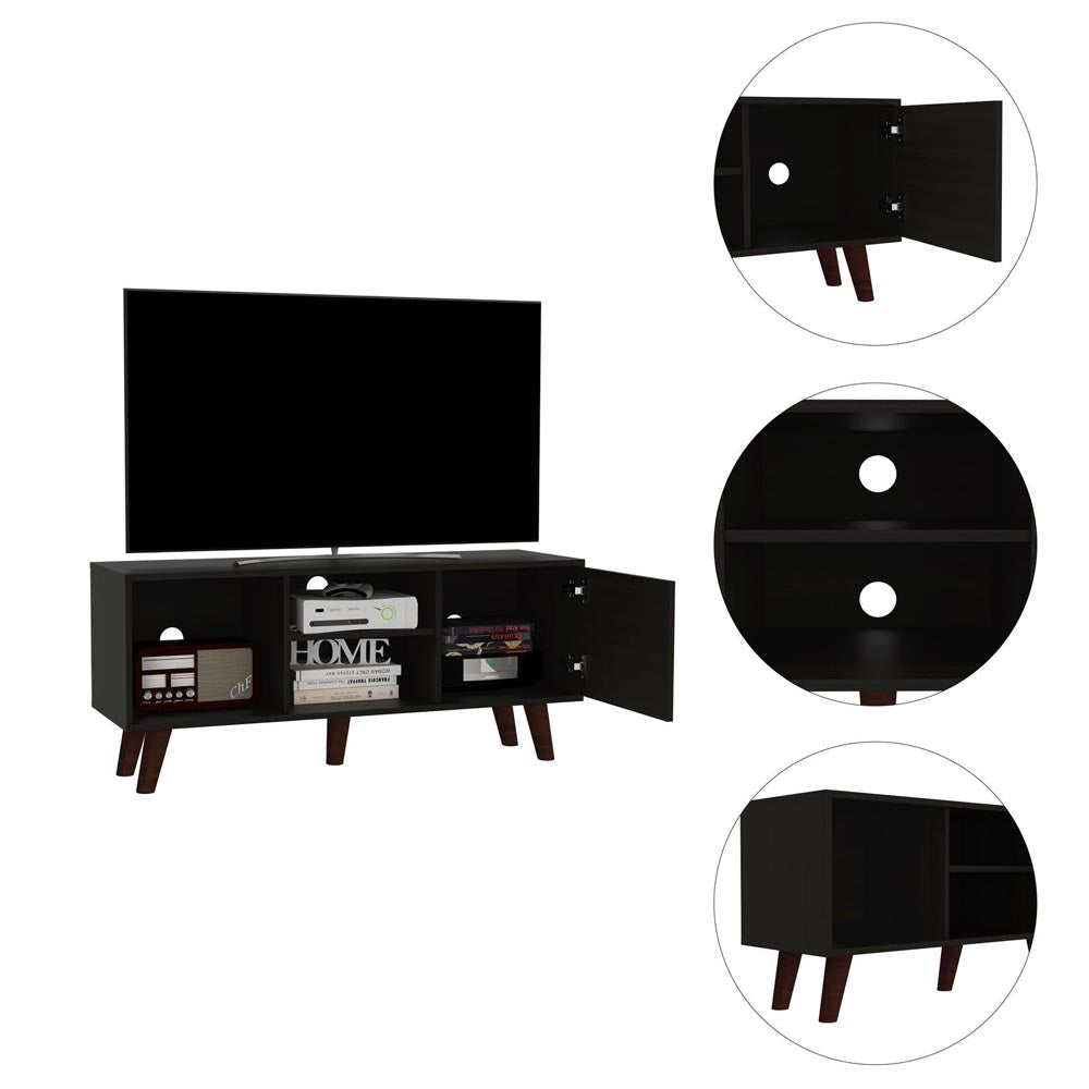 TuHome Black Cincinnati TV Stand 