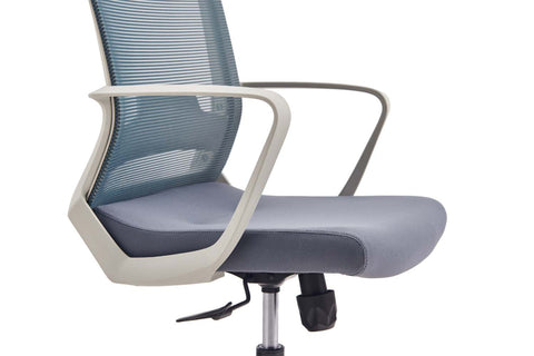 Alpha Office Chair, Fabric Seat, Fixed Armrest, Class Three Gaslift, Mesh