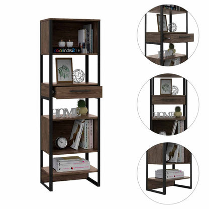 Russo Bookcase, One Drawer, Multiple Shelves