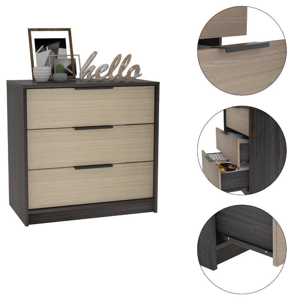 Kaia 3 Drawers Dresser, Superior Top